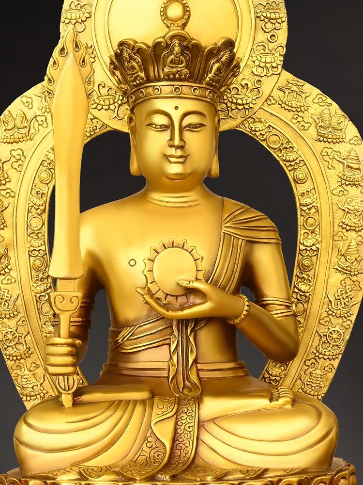 Copper Buddha Statue Ornament Bodhisattvas Zodiac Guardian God Household Hall Offering Statue