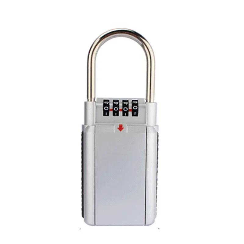 Home Multifunctional Portable Wall Mounted Zinc Alloy Decorative Key Password Box Anti-theft Door Lock
