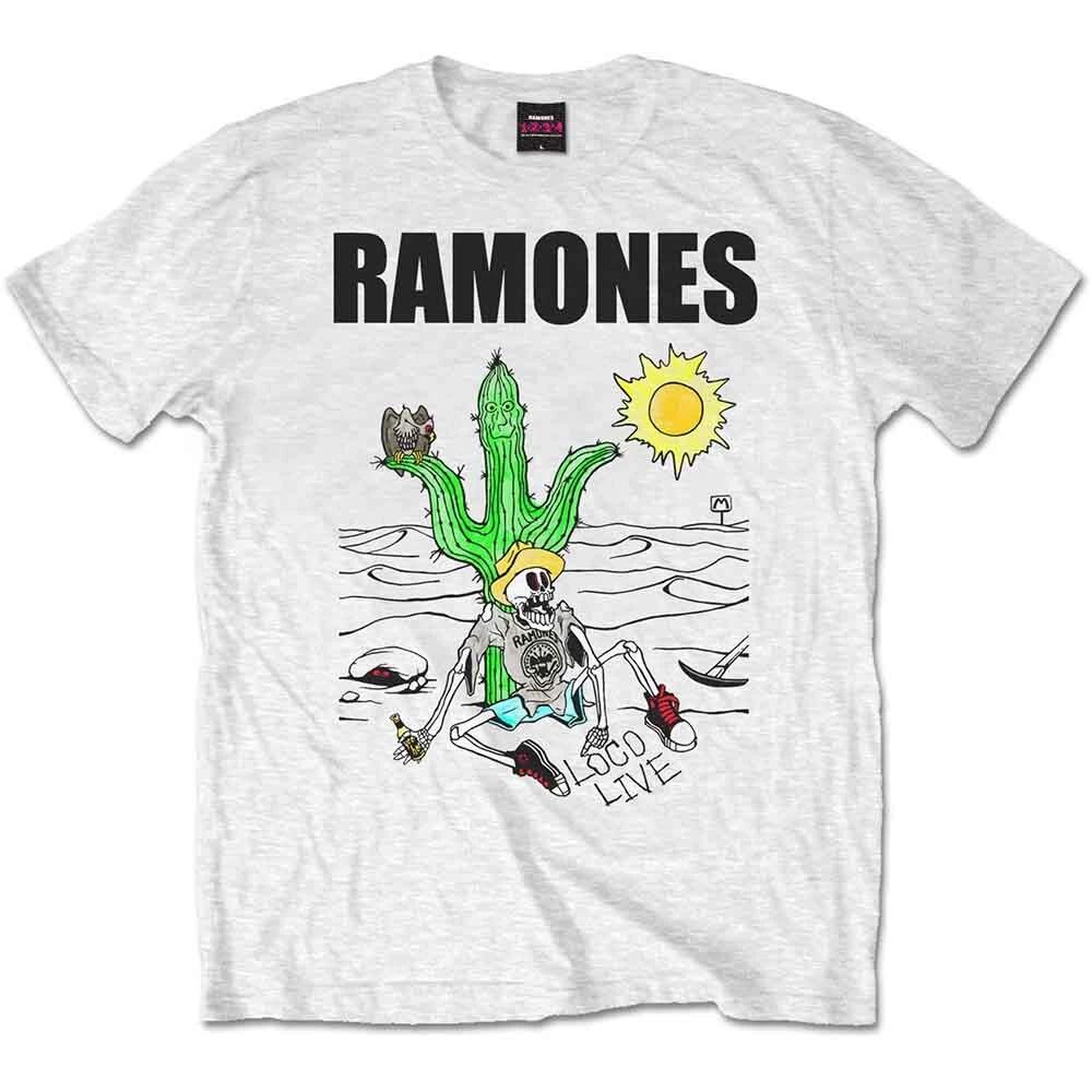 Rockoff Trade Men s Ramones Loco Live T-Shirt, White, X-Large 2XL