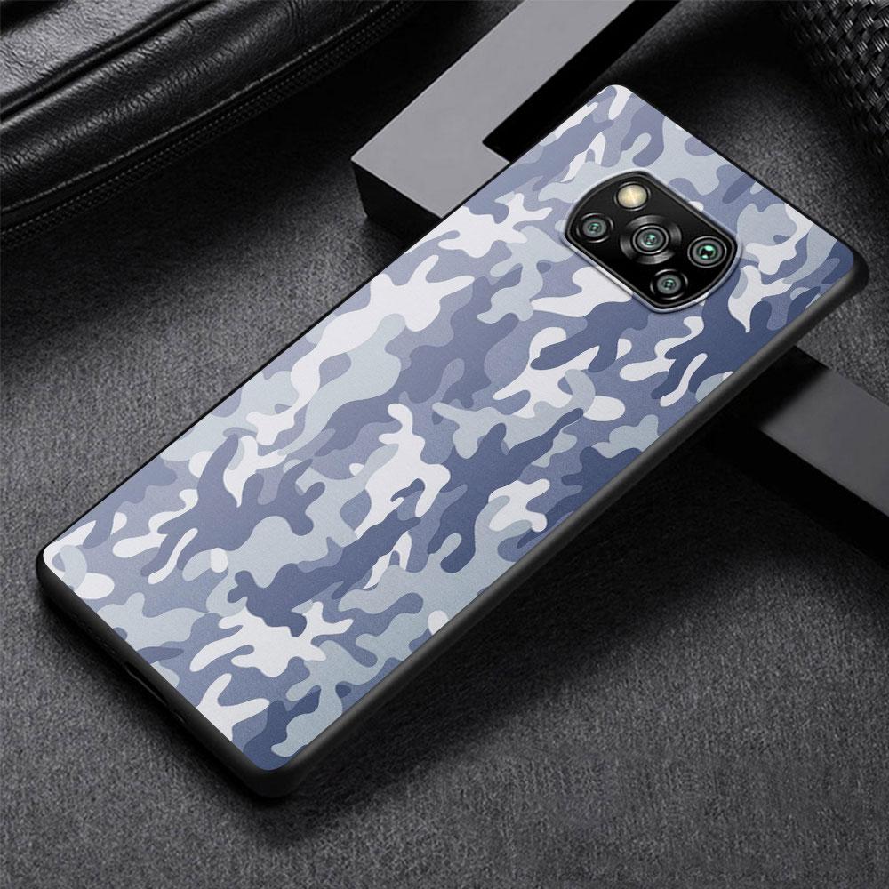 

Case for Xiaomi Poco X5 X3 NFC X4 Pro 5G F4 GT M5 M5s F3 Pocophone F1 Black TPU Phone Cover Mi 13 Camouflage Camo Military Army Xiaomi Poco X5