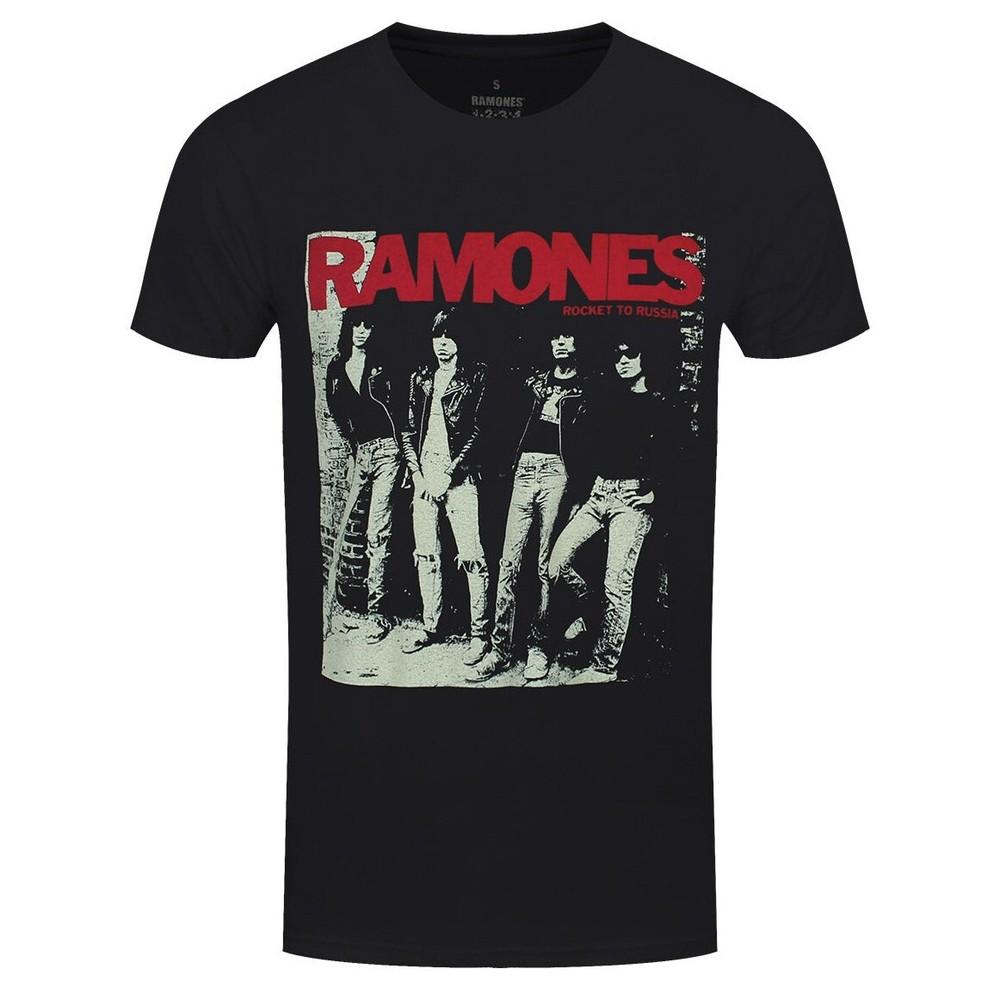 Ramones T-Shirt Rocket To Russia Band Official Black New