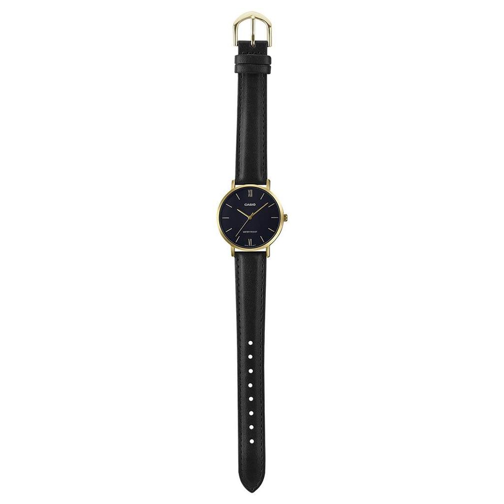 Casio Standard Black Analog Casual Quartz Ships Internationally LTP-VT01GL-1B Women's Watch,