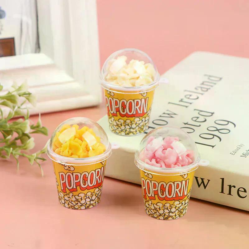 1:12 Dollhouse Miniture Popcorn Bucket Snacks Pretend Food Decoration Prop Toys For Kids Children Toy Safe For Children