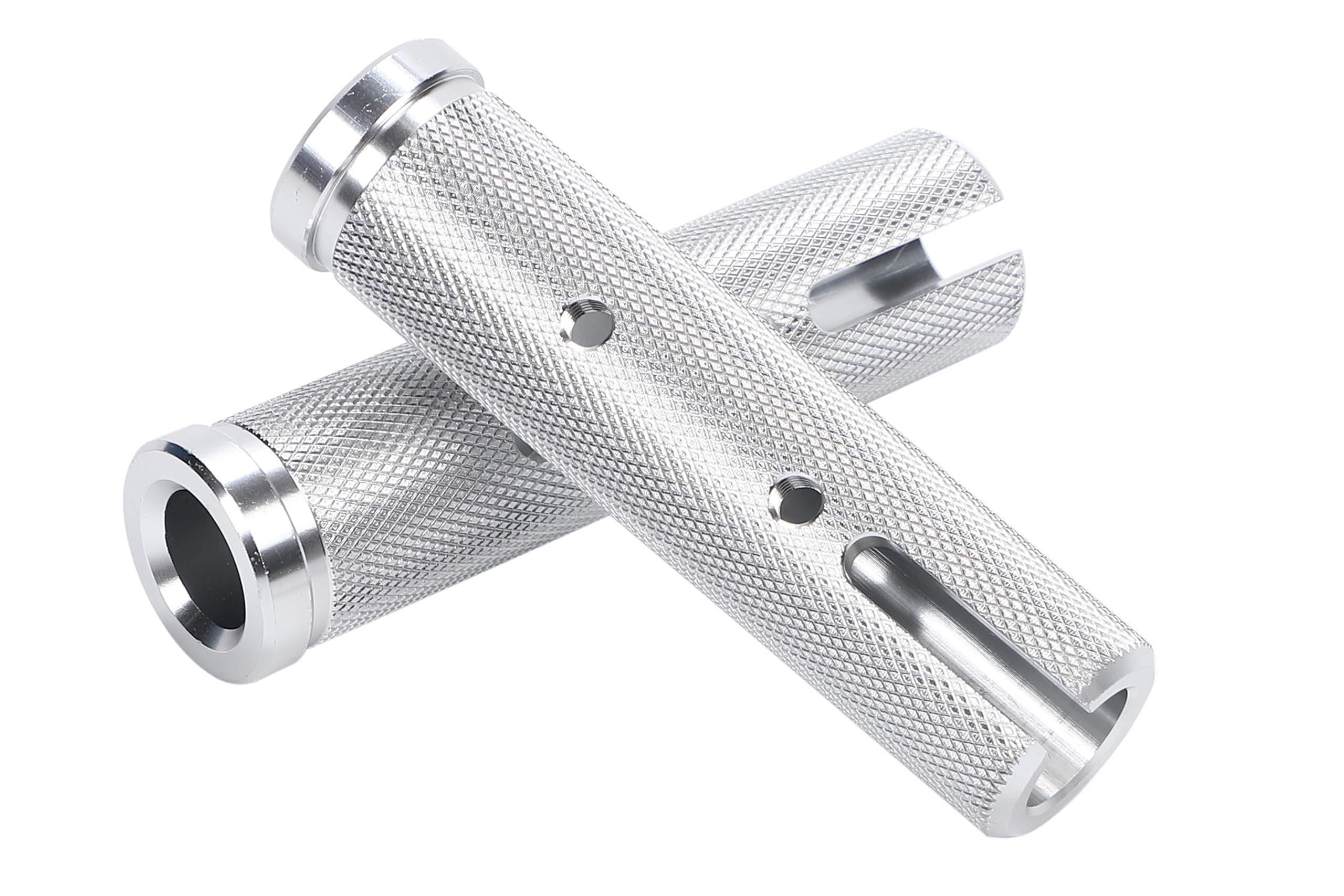 

Комплект из 2 передних алюминиевых подножек для Honda Cub/Cross Cub CC110. Подножки из алюминиевого сплава, универсальные, запчасти послепродажного обслуживания (Серебряный).