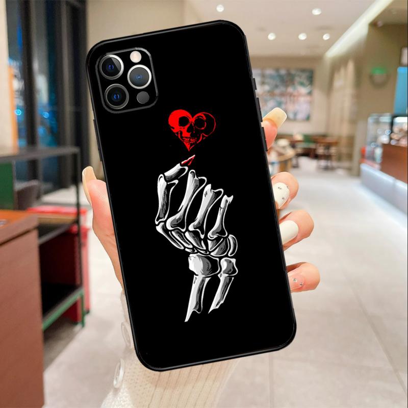 Love Death Cross Pray Hands Art Phone Case For iPhone 17 Air 16 14 13 11 15 Pro Max Mini 15 16 Plus 16e Protective Cover