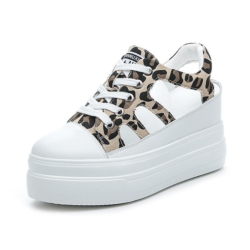 Shoes women's summer 2025 platform sandals women's casual muffin inner height increase women's shoes hollow breathable Korean version fashion