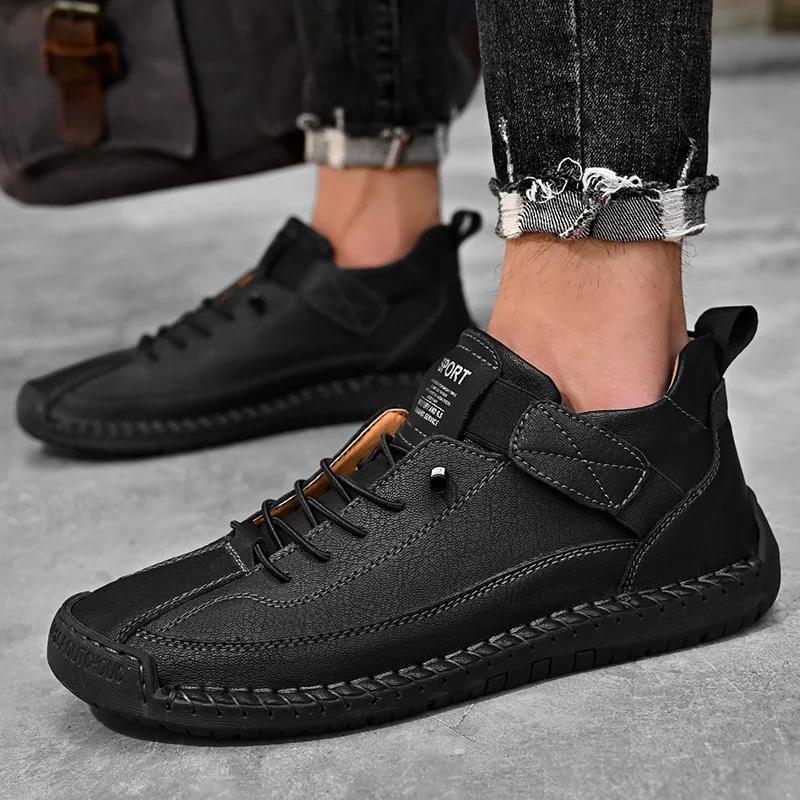 Fashion Women's Boots Mid Top for Summer British Style Retro Anti Slip Workwear Shoes Fashionable Luxurious Design Couple's Loafers