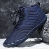 Unisex Winter Boots Men Women Waterproof Snow Cotton Boots Women Sneaker Men Barefoot Warm Fur Anti Slip Trekking Hiking Shoes