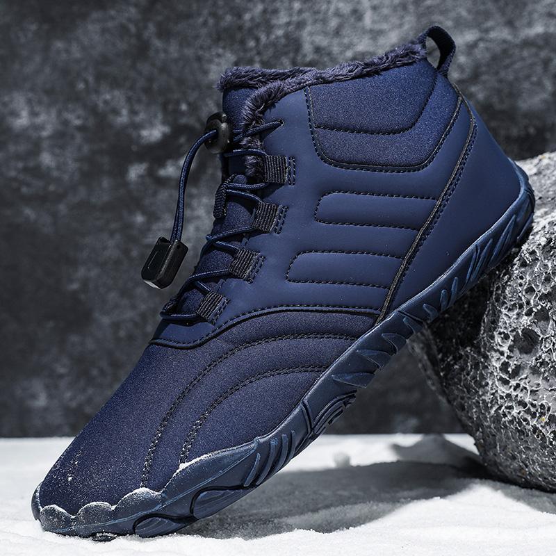 Unisex Winter Boots Men Women Waterproof Snow Cotton Boots Women Sneaker Men Barefoot Warm Fur Anti Slip Trekking Hiking Shoes
