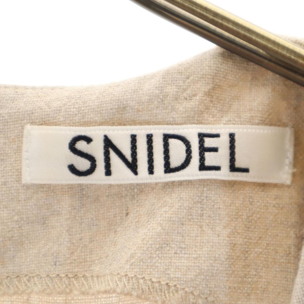 SNIDEL Made In Japan Linen Blend No Sleeve Back Ribbon Mermaid Long Dress Women Used