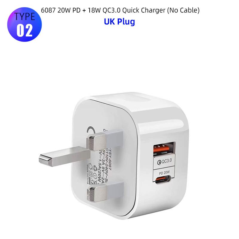 Încărcător USB C 40W Încărcător Rapid Priza 2 Porturi Încărcător Tip C PD Încărcător de Perete Adaptor de Alimentare pentru Samsung Xiaomi iPhone 14 13 QC3.0
