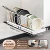 Adjustable Pull-Out Kitchen Organizer: Dish Rack, Pot & Pan Storage, Under-Cabinet & Countertop Holder