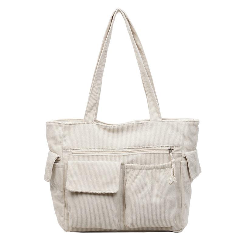 

Сумка-тоут, Сумка на одно плечо, Большая вместимость, Универсальная для поездок на работу, Студенческая сумка бежевый