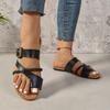 New Summer Plus Size Women's Toe Thong Fashion Flat Heel Casual Slide Sandals