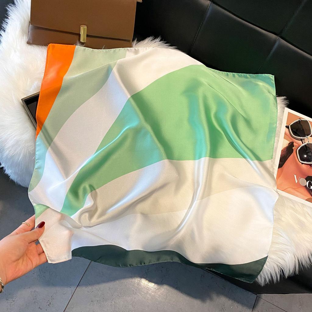 Versatile Fashion Silk 70 Small Square Scarf Professional Scarf Silk Scarf Spring And Summer Matching Scarf Temperament Simple Silk Scarf