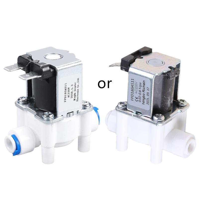 Elettrovalvola Acqua Normalmente Chiusa con Ingresso da 1/4" per Valvola Elettrosolenoidi Elettrici in Plastica per Sistemi di Osmosi Inversa RO Pura