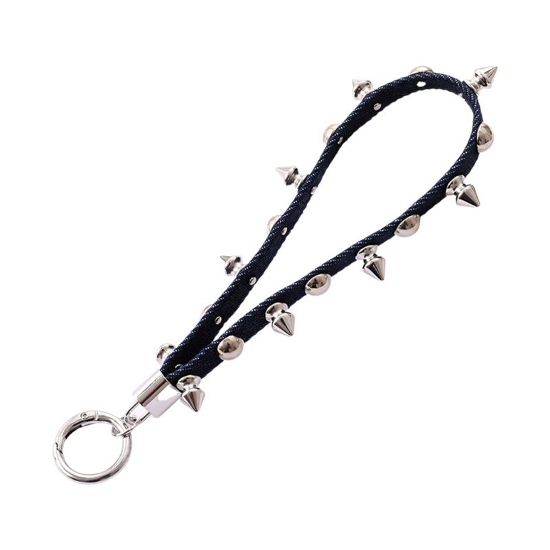 Einzigartiges Niet-Leder-Lanyard Nieten-Leder-Seil-Anhänger Schlüsselanhänger Für Handy Schlüssel Und Taschen Stilvolles Accessoire