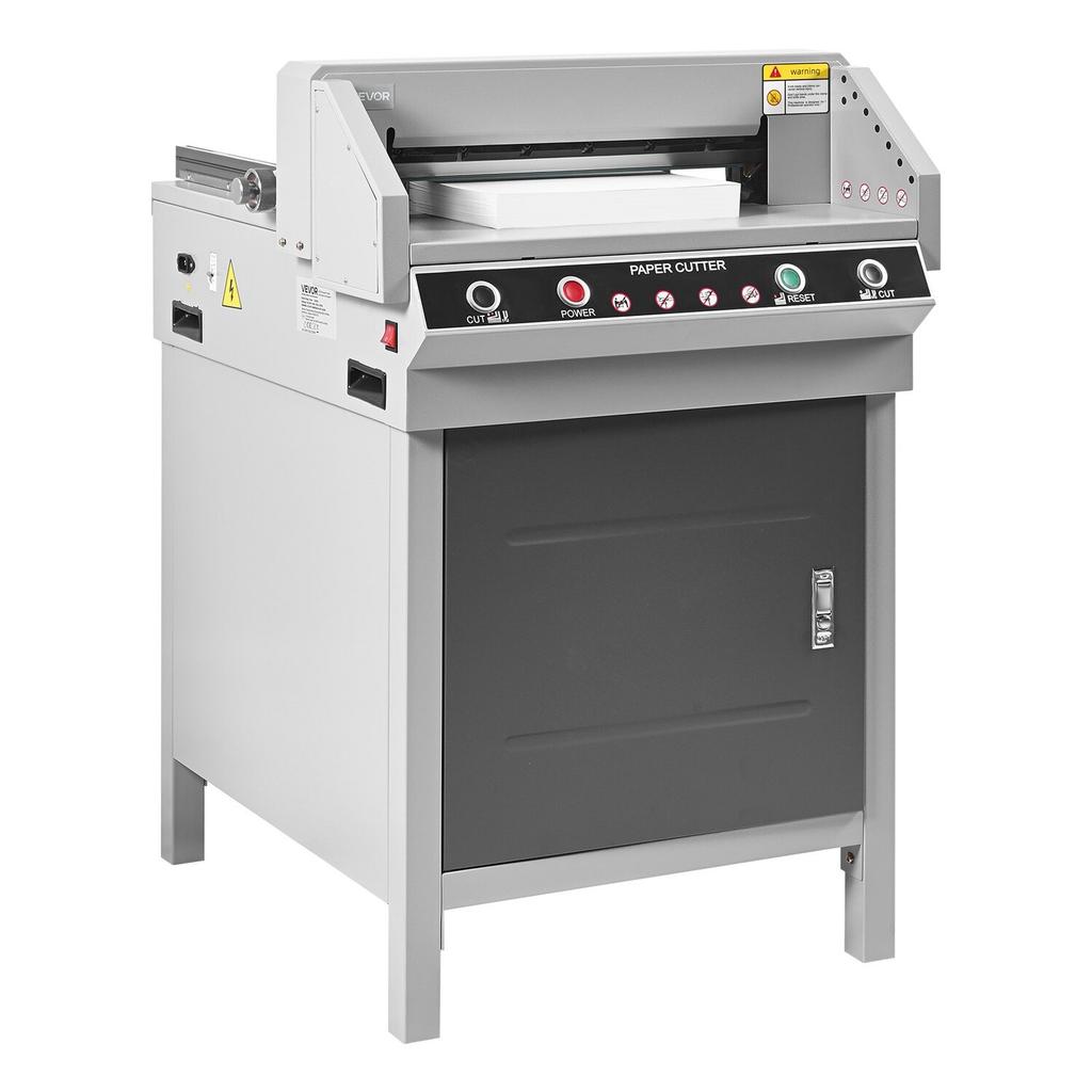 Electric Paper Cutter, Heavy Duty Metal Paper Cutter Machine, 450 mm Cutting Width, 40 mm Cutting Thickness, Electric Guillotine Trimmer with Infrared