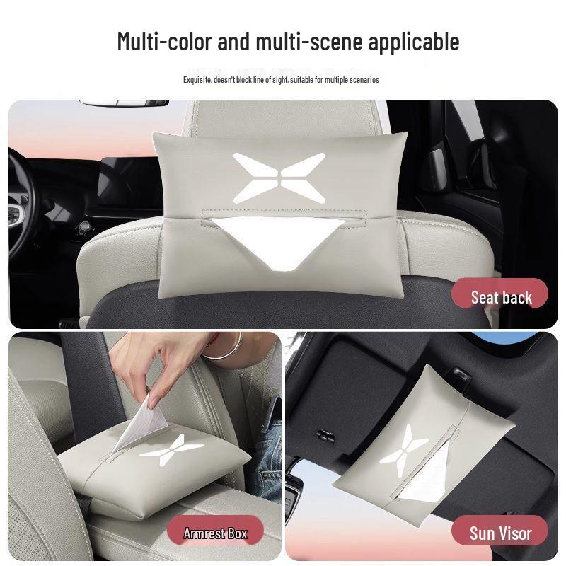 XPeng Car Tissue Box | In-car Pull-out Paper Box | Hanging Armrest Paper Holder