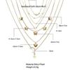 6-teiliges Halsketten-Set mit schlichtem Temperament, schönem Schmetterling, Stern und Mond, beliebtes Damen-Halsketten-Set für Frauen