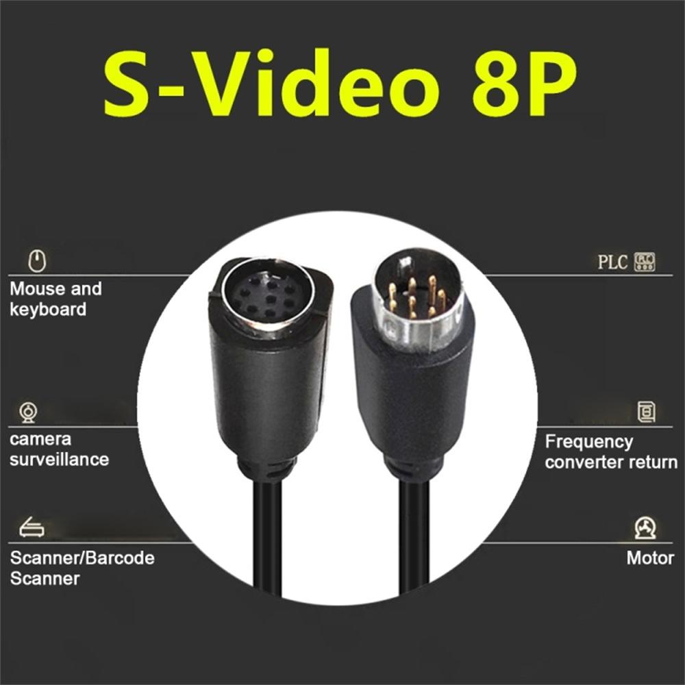 3m S-Video Cable Mini DIN 8 Pin Male To Female Cord for Set Top Box Computer TV Monitor