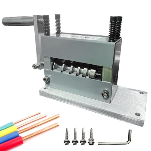 jvrenwudi Manual Electric Wire Stripper, Suitable for 1.5-18mm Wire, Hand-Cranked Wire Stripping Tool, Small Multi-Function Automatic Stripping Machi