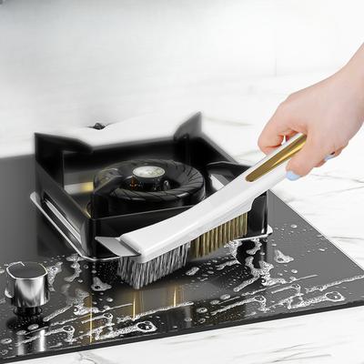 Reinigungsbürste für Gasherde in der Küche, multifunktionale Reinigungsbürste für Spalten, Dekontamination, kleine Bürste, Drahtbürste, Bürste mit langem Griff