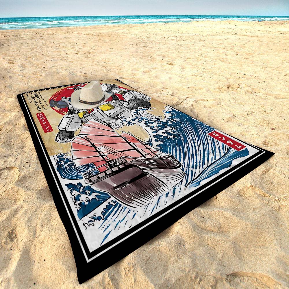 Animation Sci-Fi G-GUNDAMES Microfiber Beach Towel Absorbent Quick Dry Soft Yoga Swimming Resort Mountain Climbing Towel