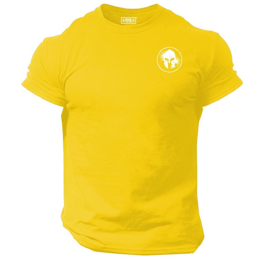 Blood Spartan T Shirt Pocket Gym Clothing Bodybuilding Training Workout Mma Top
