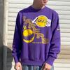 Nike NBA Los Angeles Lakers Courtside Fleece-Lined Graphic Long-Sleeve Sweatshirt Men Tops Purple DH9439-504
