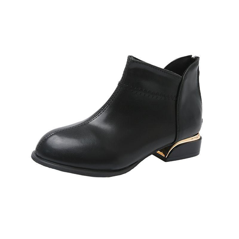 2025 Fashion Versatile Chunky Heel Knee-High & Ankle Boots for Women - Black