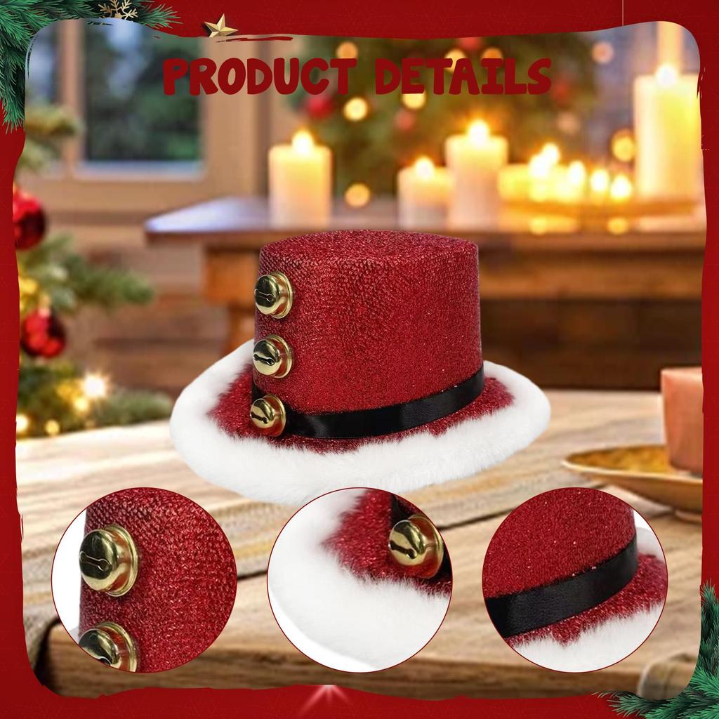 Funny Santa Hat Plush Adult Costume Cap for Christmas Party Photo Prop Snowman Top Hat Dressing Up Celebration