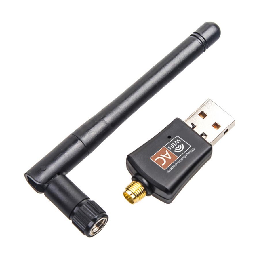 600Mbps USB Wifi Adapter Dual Band 2.4G/5.8G Antenna Wireless Network Dongle New