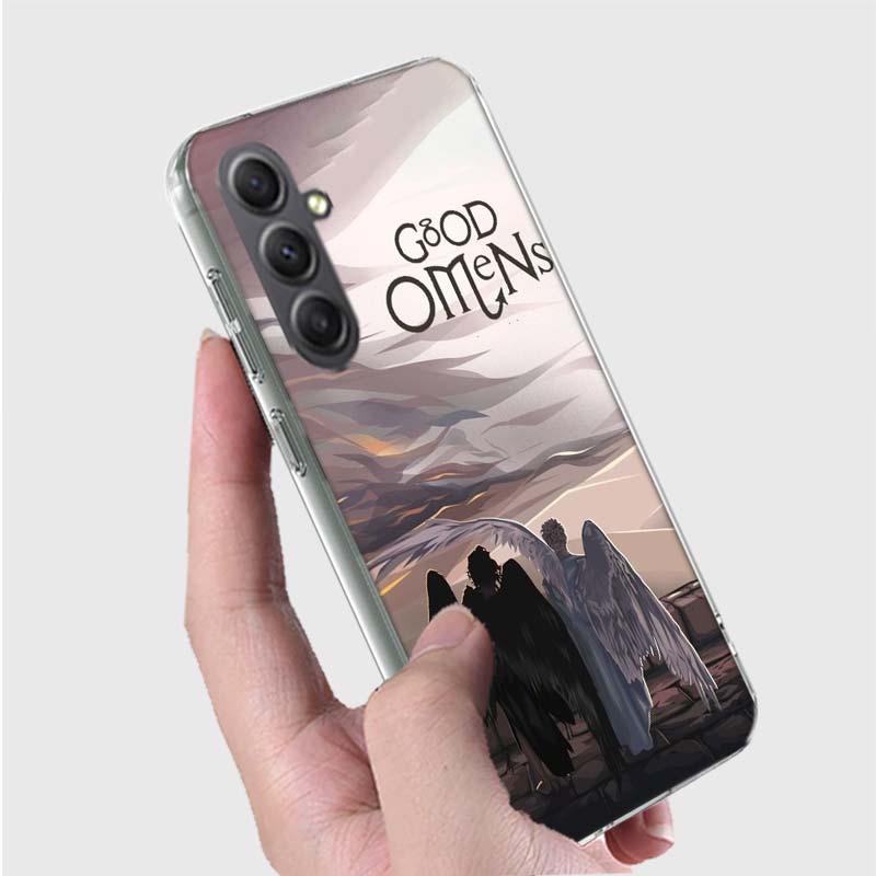 Kryt na telefon Good Omens TV pro Samsung A15 A25 A35 A55 A12 A22 A32 A52S A13 A23 A33 A53 A14 A24 A34 A54 Galaxy A8 A6 A7 A72 A42 A9