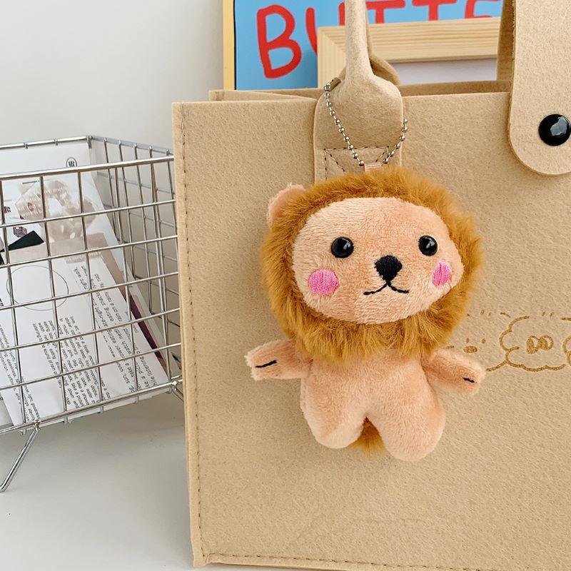 New Lion Children's Toy Plush Keychain Dolls Pendant Clothing Backpack Accessories Stand