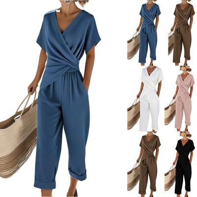 Two Piece Sets For Women Casual Short Sleeve Shirts And Short Pants