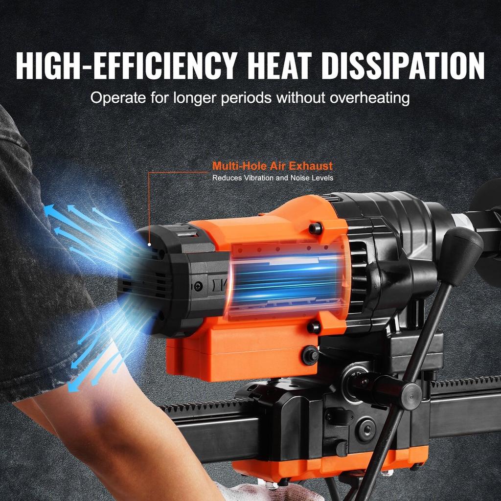 Core Drill Machine 0.8-7.9in Dia 3000W Diamond Core Drill Rig with Stand