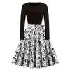 JPNTKY Fashion Spring Autumn Long Sleeve O-Neck Casual Dresses
