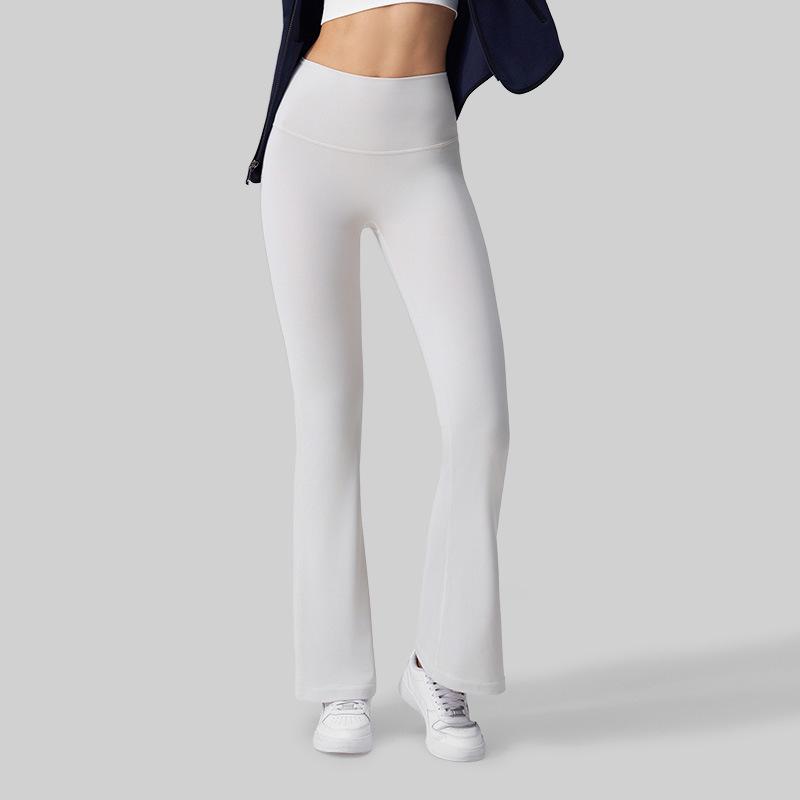Pantalons de yoga évasés taille haute pour femme - Contrôle du ventre, Rehaussement des fesses pêche, Extensibles, Respirants, Amincissants, Sensation de seconde peau et Allongent visuellement.