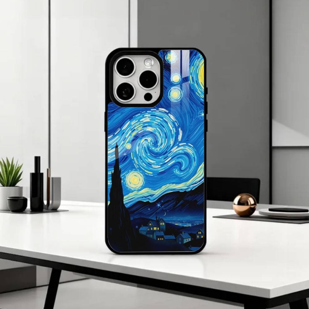 V-Van G-Gogh The Starry Night   Phone Case For iPhone17,16,15,14,13,12,11 Plus,Pro Max Magnetic For Magsafe Wireless Charging