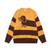 American Retro Cute Dachshund Color Block Crewneck Sweater Unisex Casual Top