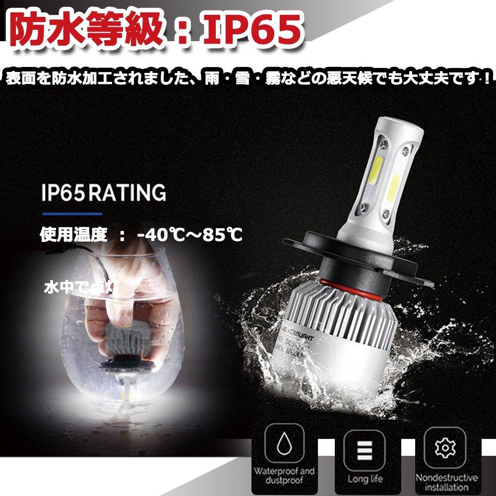 YAOFAO Prius 30 Series ZVW30 LED Headlight, Low Beam, H11, /24V, 8000lm, 6500k, 2 Pieces, 72W/Set