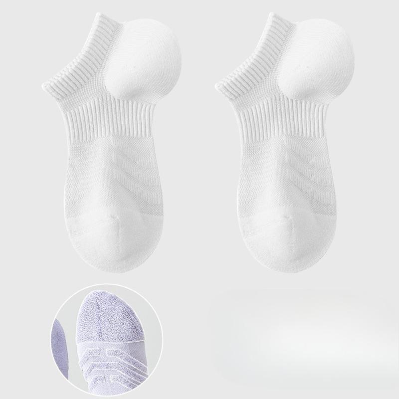 Women's Spring and Summer New Hair Ring All Kinds of Antibacterial Deodorant Mesh Sports Boneless Boat Socks