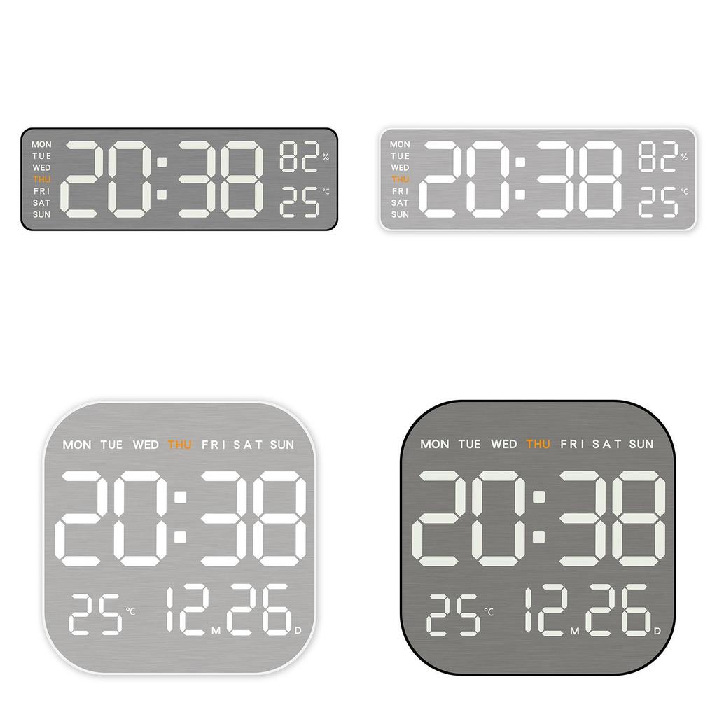 Modern Digital Led Wall Clock With Calendar Alarm Timer For Living Room Decor