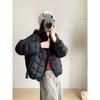 Womens Lightweight Hooded Down Jacket 90% White Duck Short Puffer Coat Korean Style Slim Fit