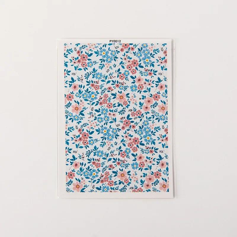 

Flower Leaf Series Polymer Clay Transfer Paper Water Soluble Decorative Stickers for Soft Pottery Earrings Jewelry Making Tools