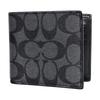 COACH Men 3 IN 1 Wallet Charcoal / Black (Unisex) Wallets 74993 CQBK