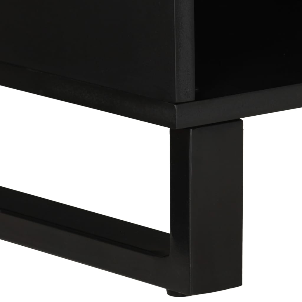 TV Stand 80x33x46 cm Solid Mango Wood & Engineered Wood