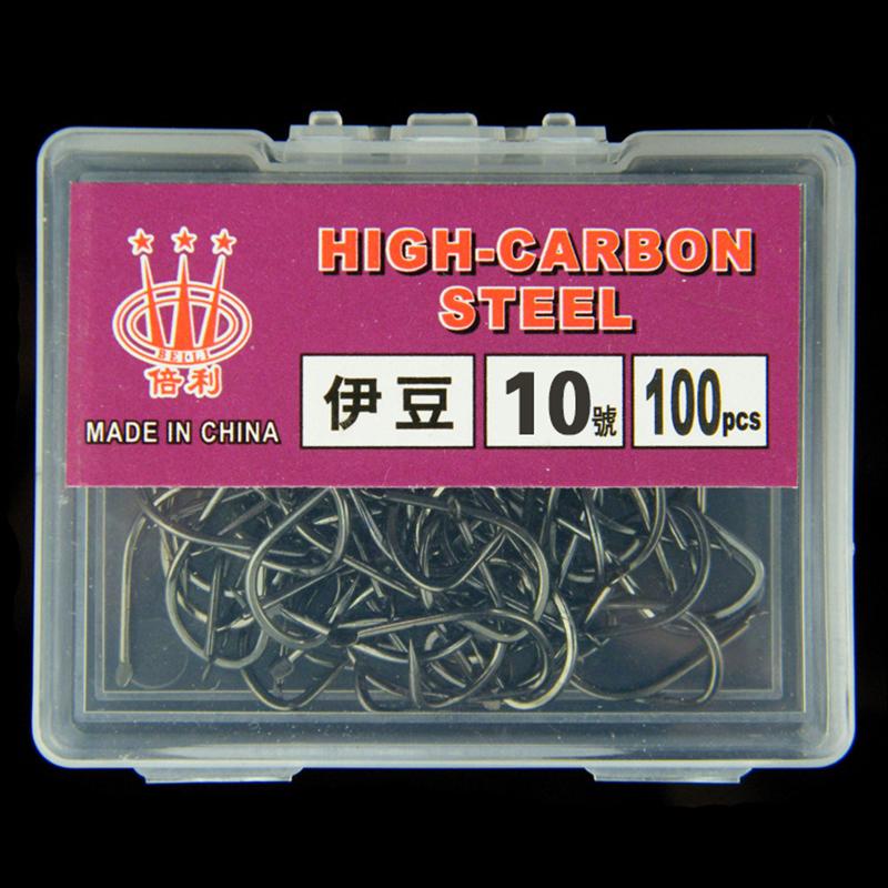 

100 шт. крючков Izu с загнутым клювом и зазубринами из высокоуглеродистой стали Black Pit для дикой рыбалки с длинным цевьем Black Pit рыболовные снасти