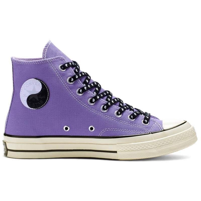 Converse Chuck Taylor 1970S Hi Round Toe Lace-up Mid-top Canvas Shoes Unisex Purple